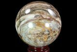 Colorful Petrified Wood Sphere - Madagascar #92398-1
